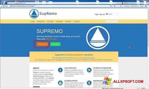 Снимка на екрана Supremo за Windows XP