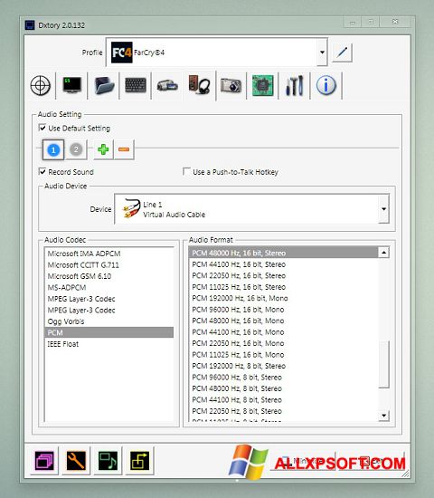 Снимка на екрана Dxtory за Windows XP