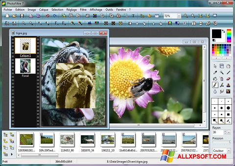 Снимка на екрана PhotoFiltre за Windows XP