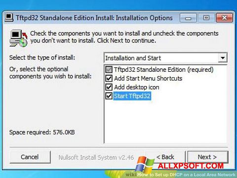 Снимка на екрана Tftpd32 за Windows XP