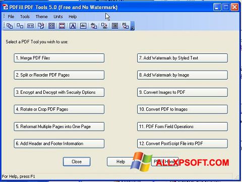 Снимка на екрана Pdf995 за Windows XP