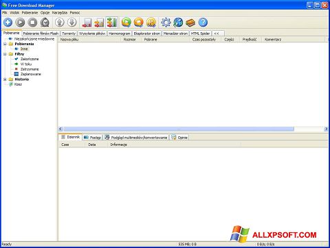 Снимка на екрана Free Download Manager за Windows XP