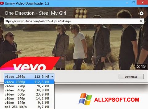 Снимка на екрана Ummy Video Downloader за Windows XP