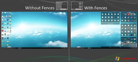 Снимка на екрана Fences за Windows XP