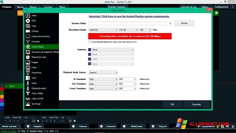 Снимка на екрана vMix за Windows XP