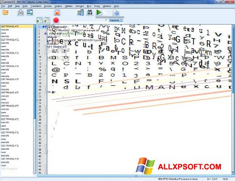 Снимка на екрана SPSS за Windows XP