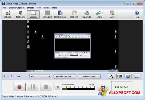 Снимка на екрана Debut Video Capture за Windows XP
