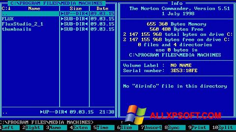 Снимка на екрана Norton Commander за Windows XP