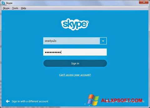Снимка на екрана Skype Setup Full за Windows XP