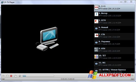 Снимка на екрана IP-TV Player за Windows XP
