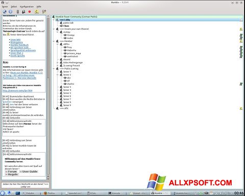 Снимка на екрана Mumble за Windows XP
