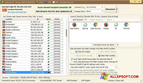 Снимка на екрана Hide ALL IP за Windows XP