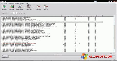 Снимка на екрана MP3Gain за Windows XP
