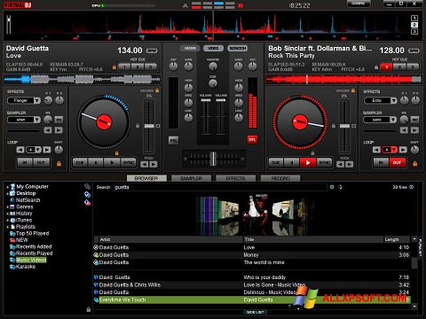 Снимка на екрана Virtual DJ Pro за Windows XP
