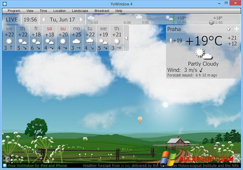 Снимка на екрана YoWindow за Windows XP