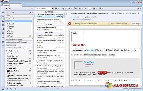 Снимка на екрана Opera Mail за Windows XP