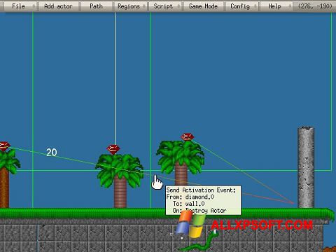 Снимка на екрана Game Editor за Windows XP