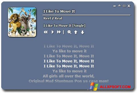 Снимка на екрана Minilyrics за Windows XP