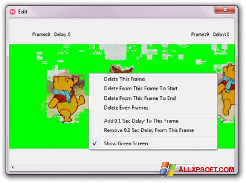 Снимка на екрана GifCam за Windows XP