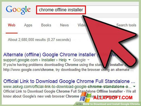 Снимка на екрана Google Chrome Offline Installer за Windows XP