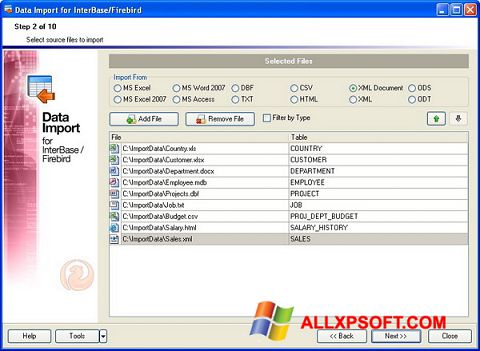 Снимка на екрана Firebird за Windows XP