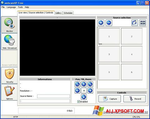 Снимка на екрана webcamXP за Windows XP
