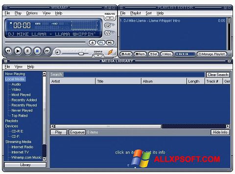 Снимка на екрана Winamp Lite за Windows XP