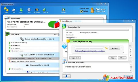 Снимка на екрана Driver Detective за Windows XP