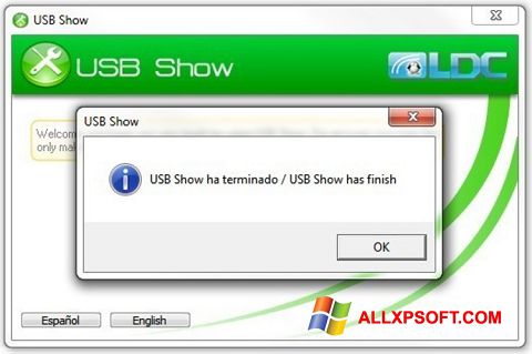 Снимка на екрана USB Show за Windows XP