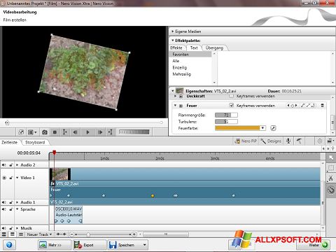 Снимка на екрана Nero Vision за Windows XP