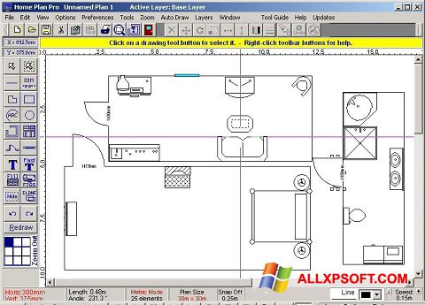 Снимка на екрана Home Plan Pro за Windows XP