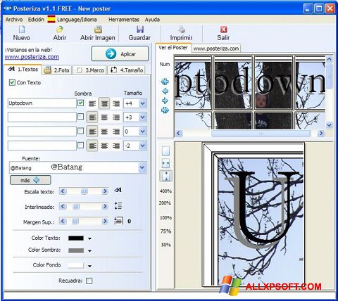 Снимка на екрана Posteriza за Windows XP