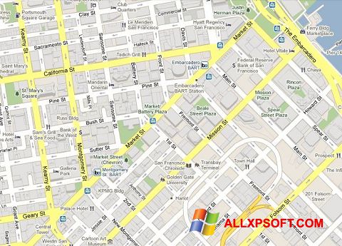 Снимка на екрана Google Maps за Windows XP