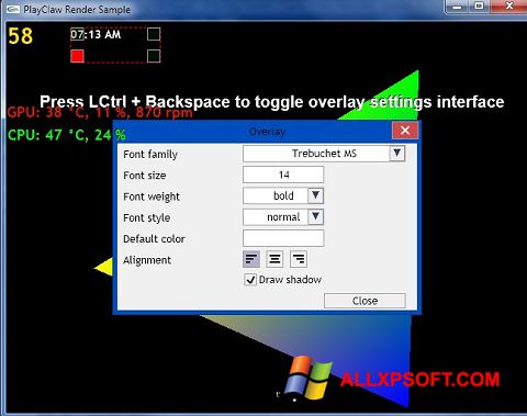 Снимка на екрана PlayClaw за Windows XP