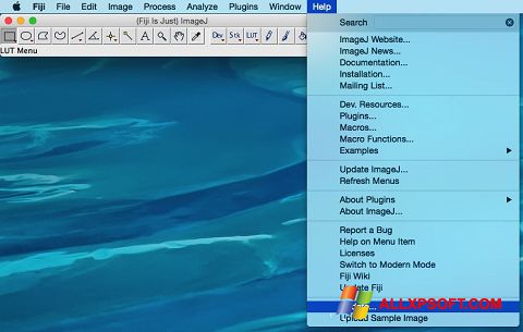Снимка на екрана ImageJ за Windows XP