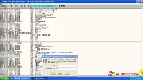 Снимка на екрана PDF2Word за Windows XP