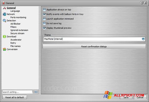Снимка на екрана VSO Downloader за Windows XP