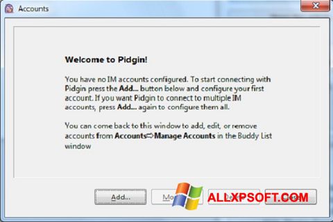 Снимка на екрана Pidgin за Windows XP
