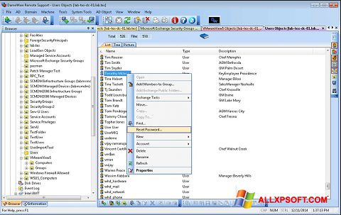 Снимка на екрана Remote Administration Tool за Windows XP