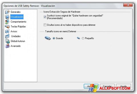 Снимка на екрана USB Safely Remove за Windows XP