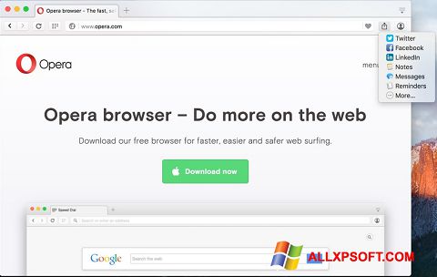 Снимка на екрана Opera Turbo за Windows XP