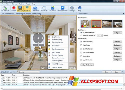 Снимка на екрана WebCam Monitor за Windows XP