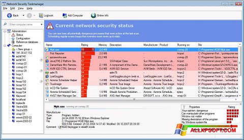 Снимка на екрана Security Task Manager за Windows XP