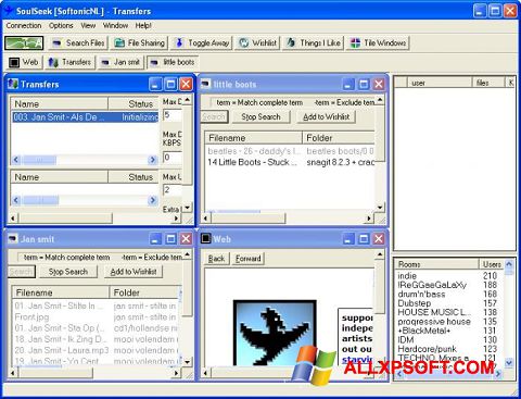 Снимка на екрана Soulseek за Windows XP