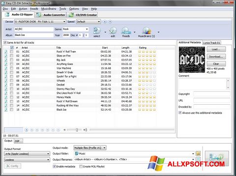 Снимка на екрана Easy CD-DA Extractor за Windows XP