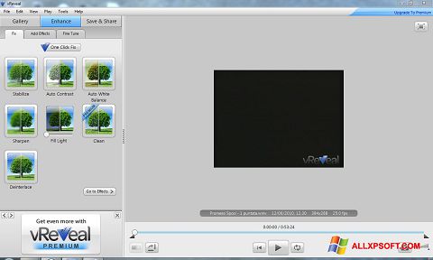 Снимка на екрана vReveal за Windows XP