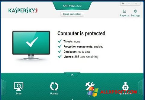Снимка на екрана Kaspersky Free Antivirus за Windows XP