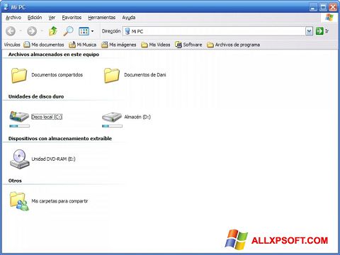 Снимка на екрана Vista Drive Icon за Windows XP