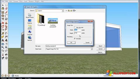 Снимка на екрана Google SketchUp за Windows XP