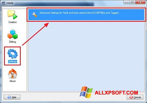 Снимка на екрана Yamb за Windows XP